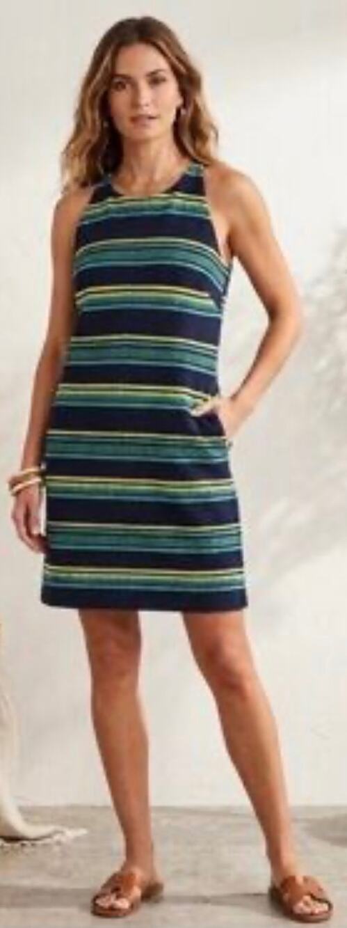 Vineyard Vines Deep Bay Striped Jacquard Shift Dress Size 4